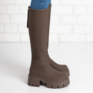 Дамски ботуши в кафяво